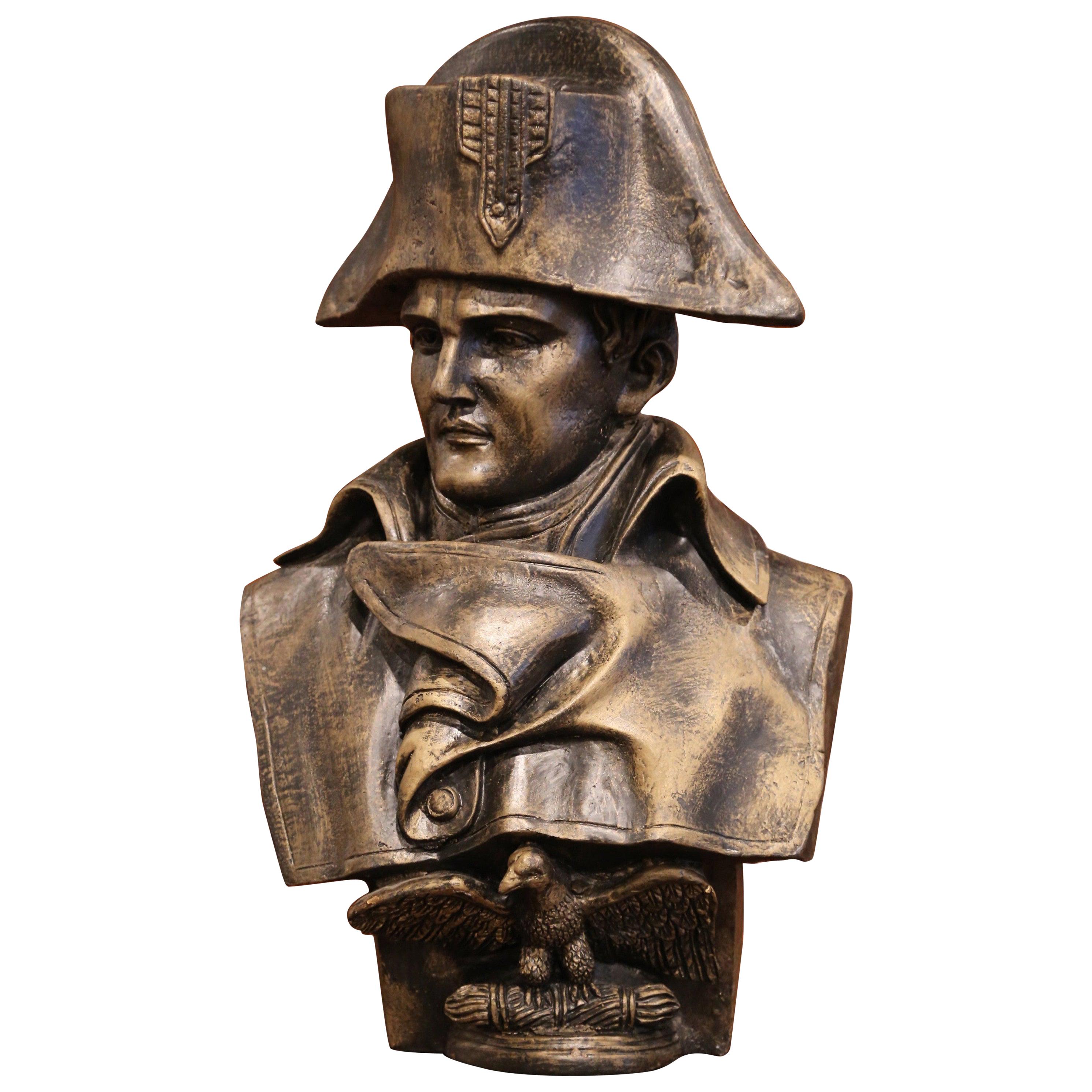 Early 20th Century French Patinated Iron Bust of Napoleon Bonaparte