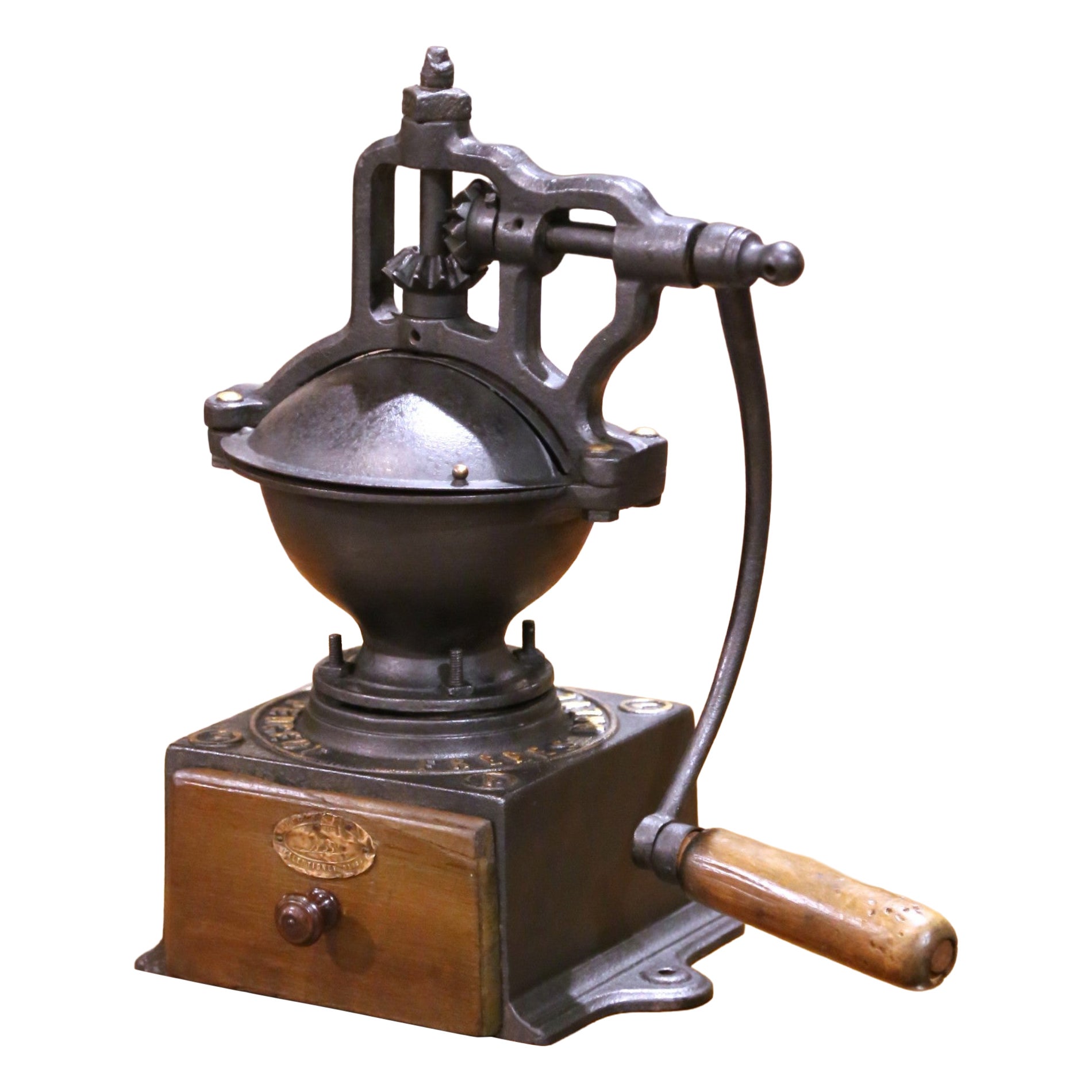 Molinillo de café francés de hierro fundido Peugeot Frères de principios del siglo XX, Model No. en venta