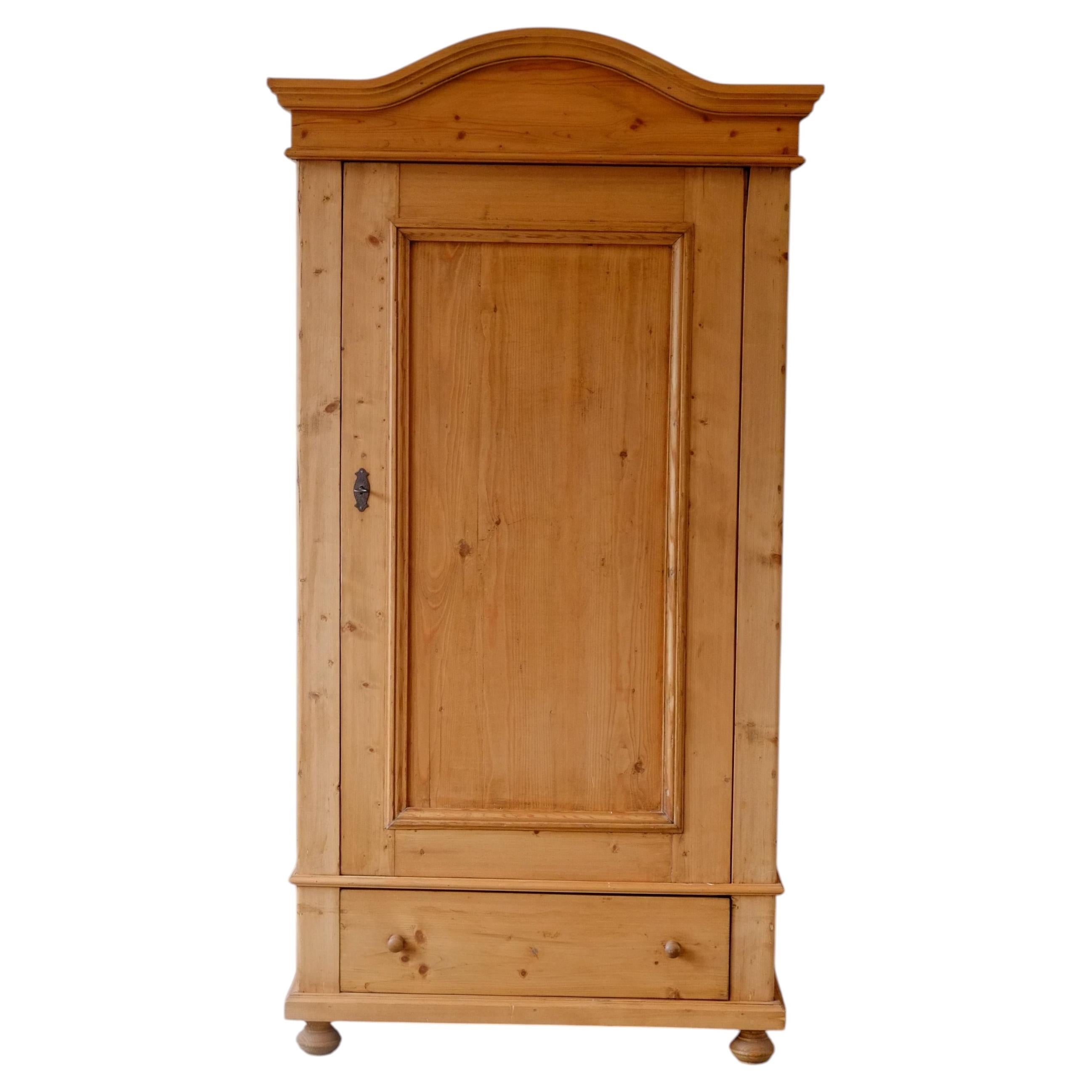 Early 20th Century French Pine Wardrobe