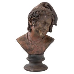 Antique Early 20th Century French Plaster Bust