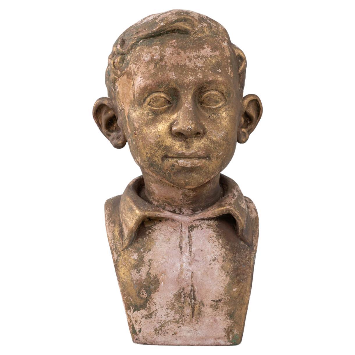 Early 20th Century French Plaster Bust For Sale