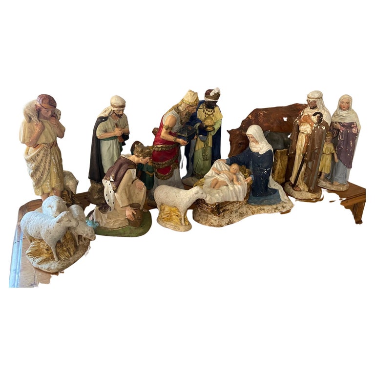 Lot De 7 Figurines Animaux De La Ferme – Bon Dufour, Composition Plâtre (état D'usage)
