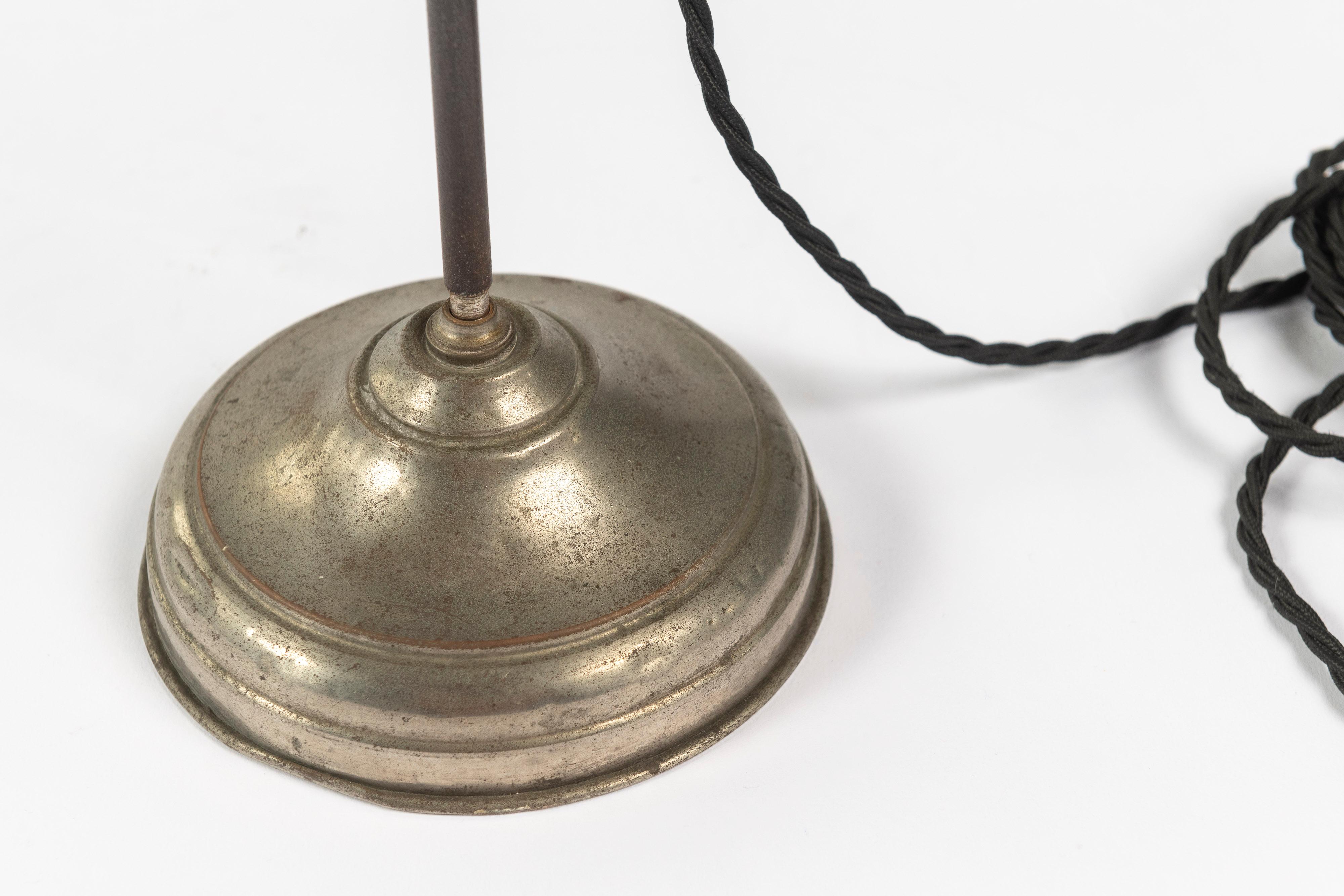 Early 20th Century French Plated Work Lamp In Good Condition For Sale In San Francisco, CA