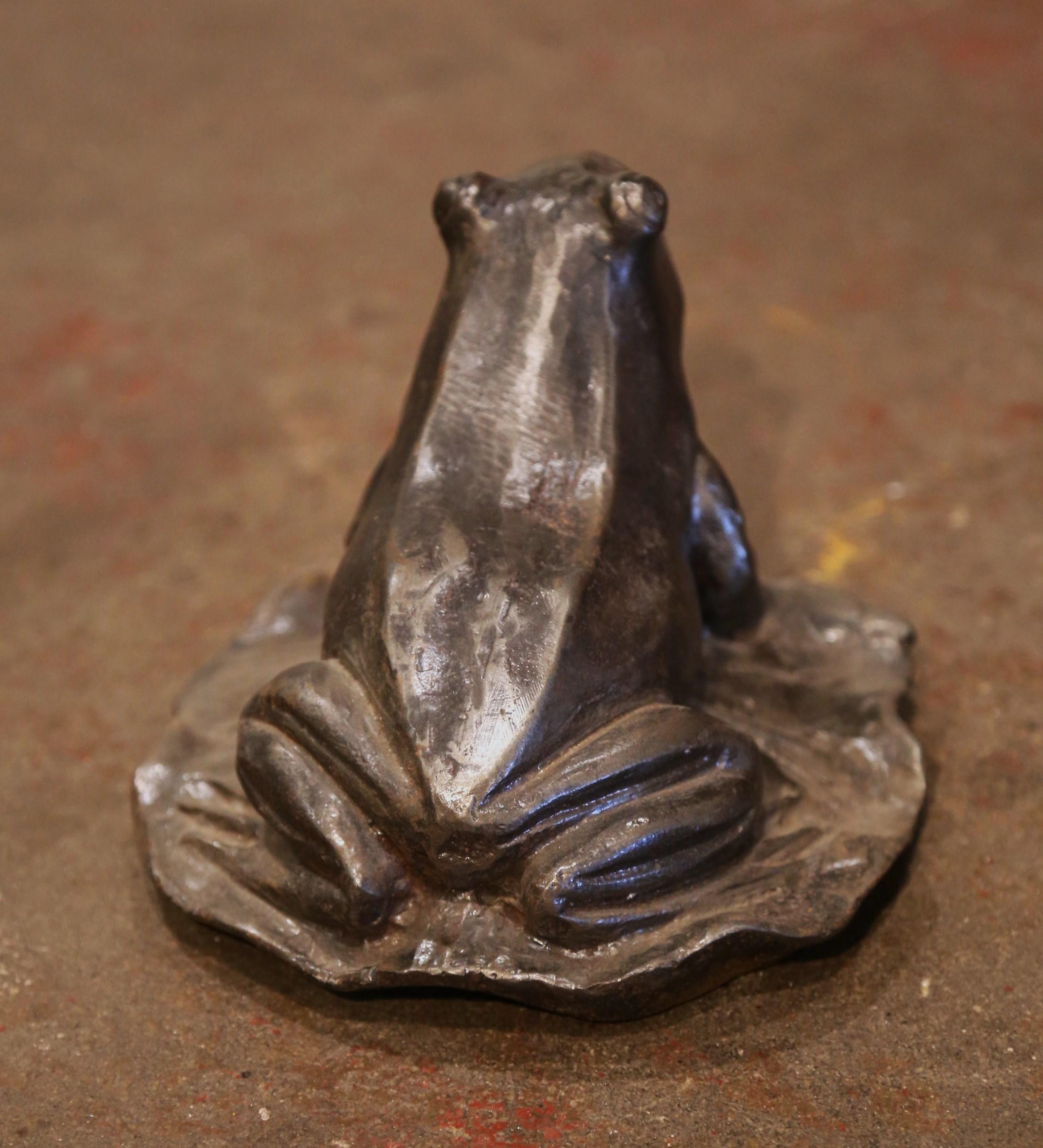Early 20th Century French Polished Iron Frog Sculpture 1