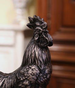 Early 20th Century French Polished Iron Rooster Figure