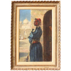 Early 20th Century French Portrait of a Bedouin Soldier
