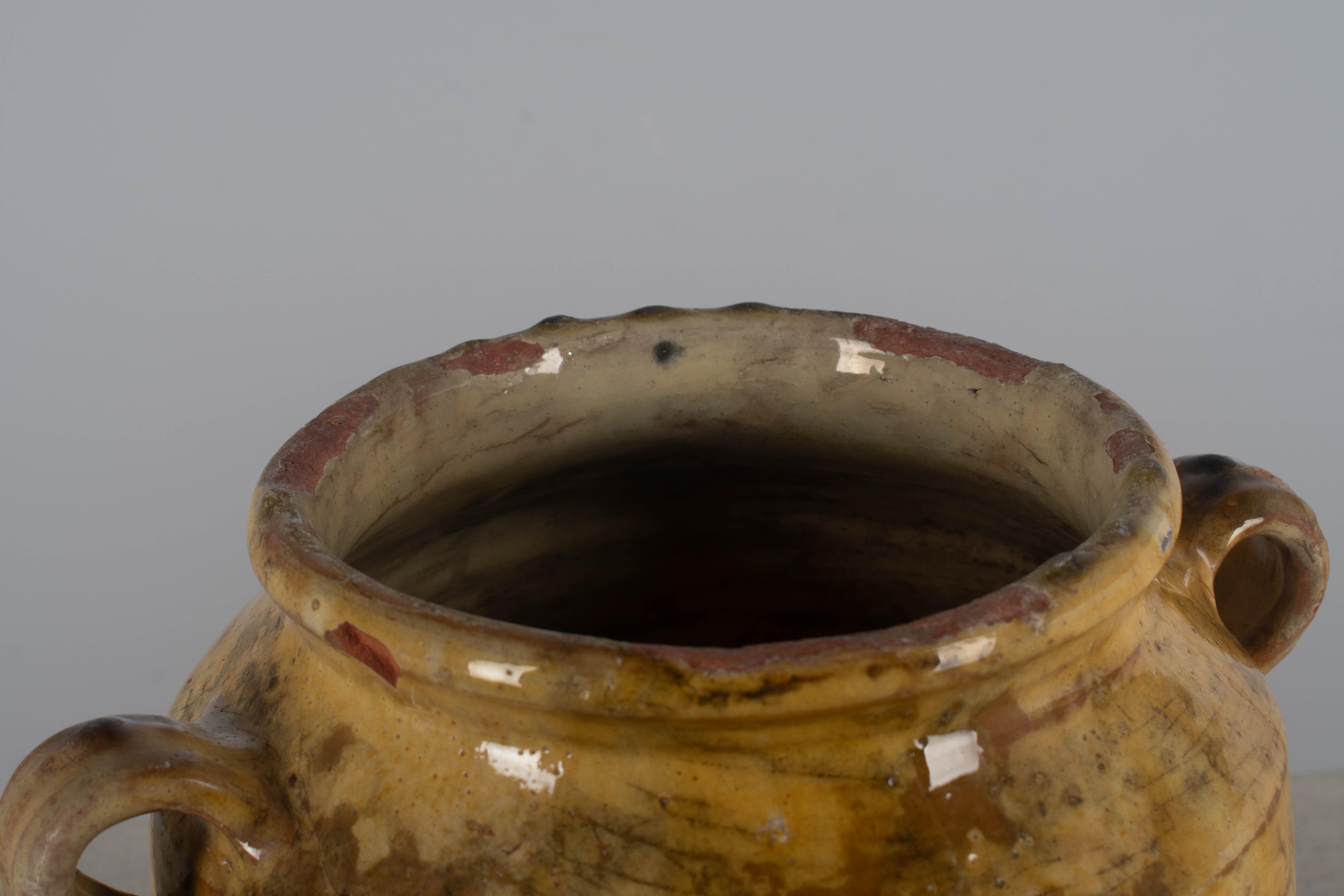 Early 20th century French Pot à Confit or Terracotta Vase 11.5
