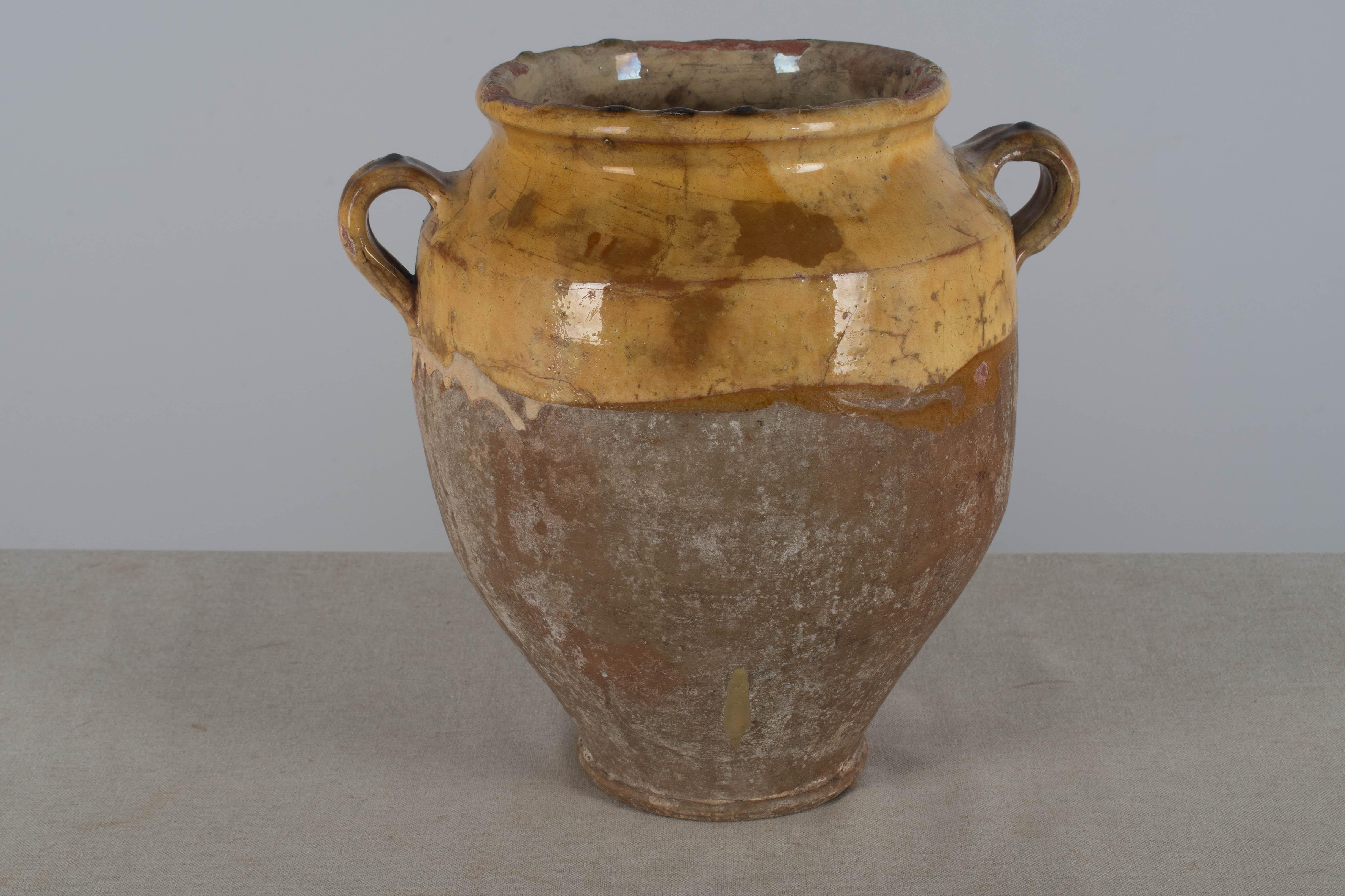 Early 20th century French Pot à Confit or Terracotta Vase 11.5