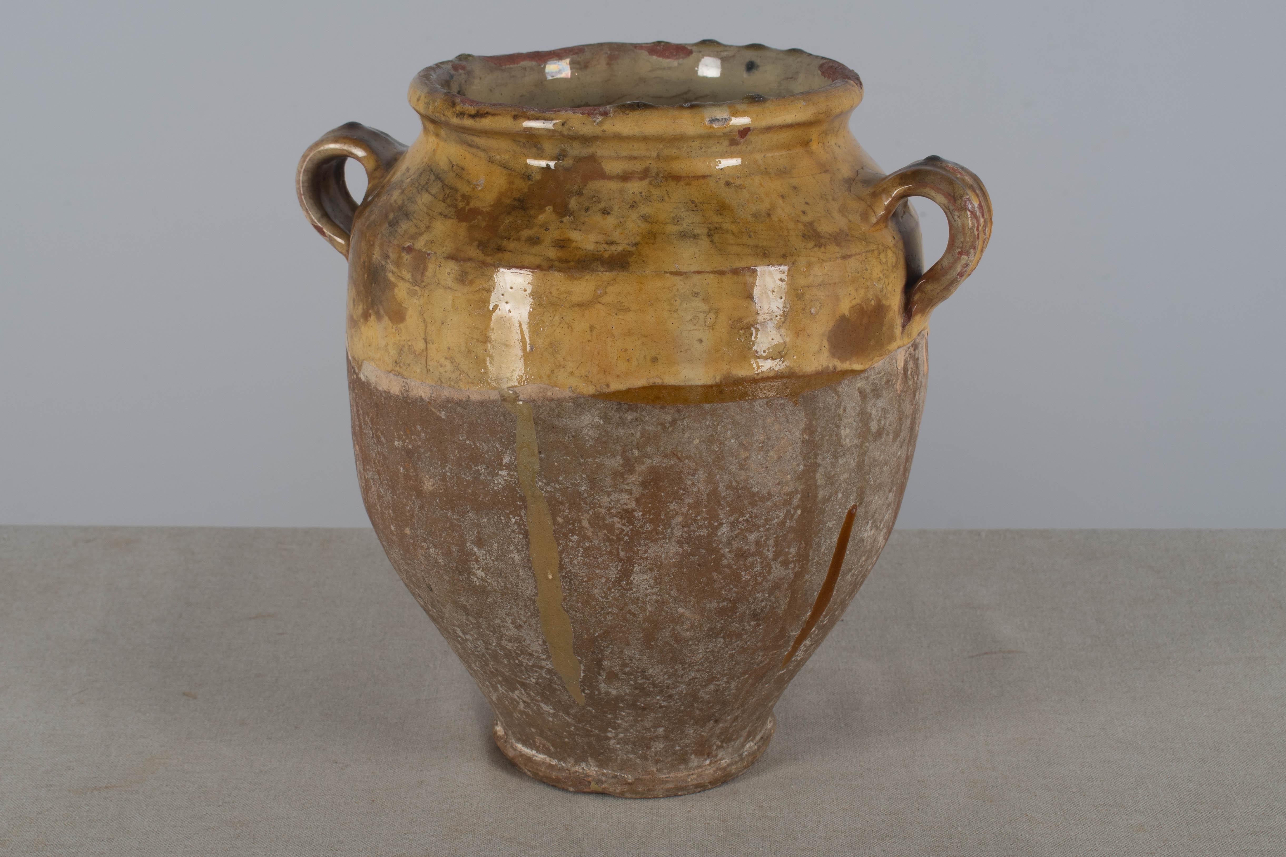 Early 20th century French Pot à Confit or Terracotta Vase 11.5
