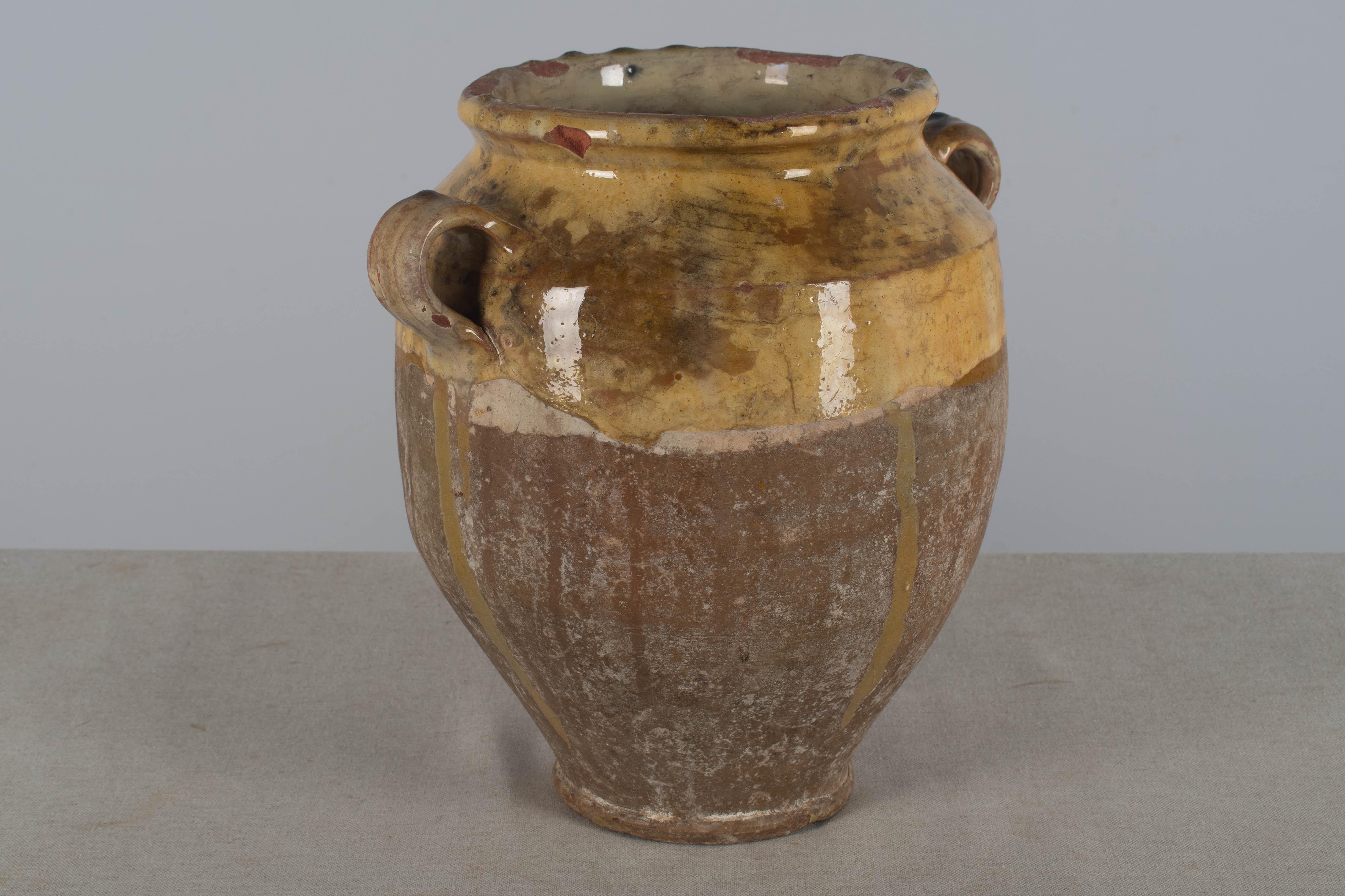 Early 20th century French Pot à Confit or Terracotta Vase 11.5
