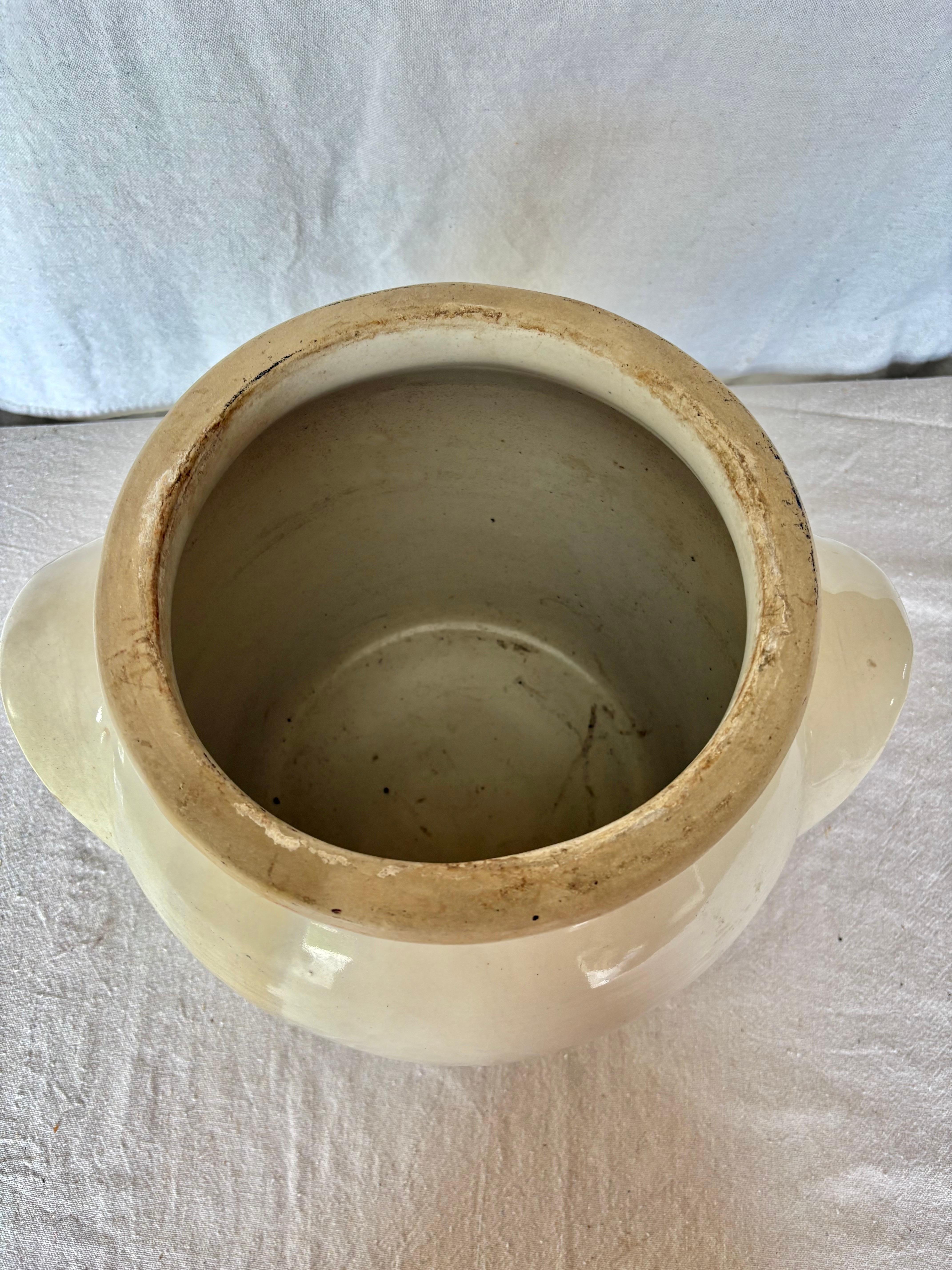 Early 20th Century French Pottery Confit Pot For Sale 7