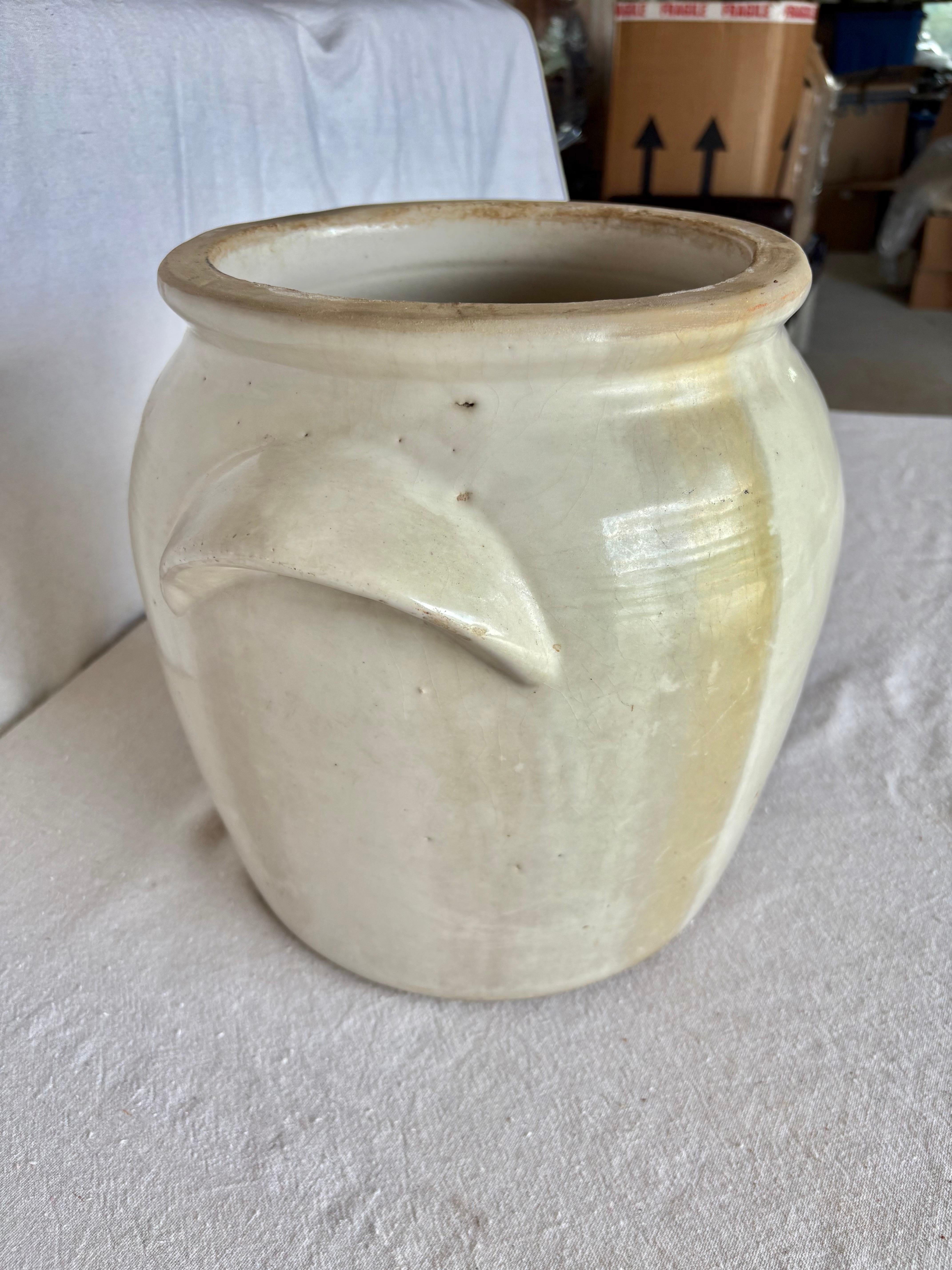 Early 20th Century French Pottery Confit Pot For Sale 1