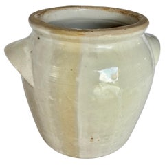 Antique Early 20th Century French Pottery Confit Pot