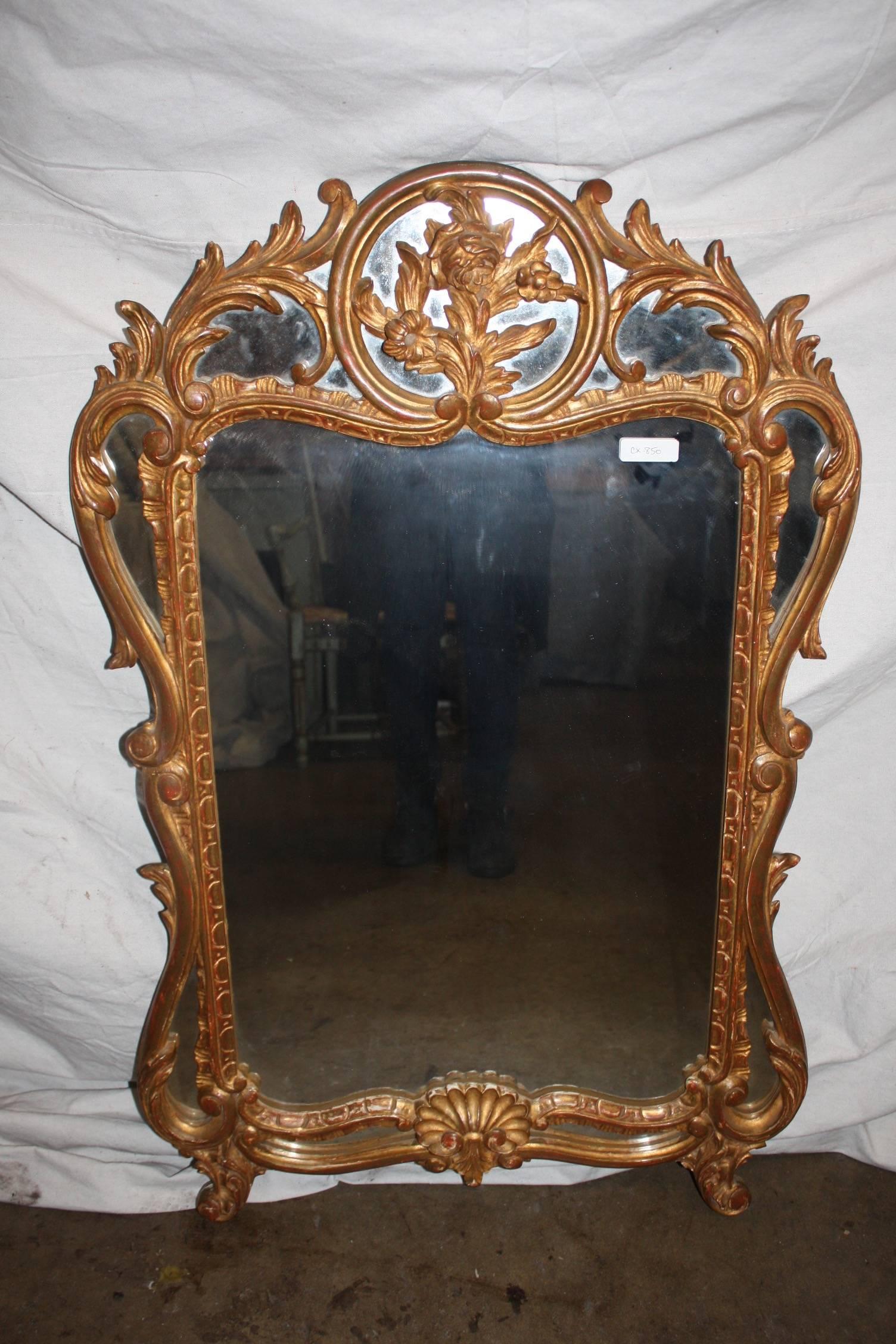 Early 20th century French Provencal mirror parclose.