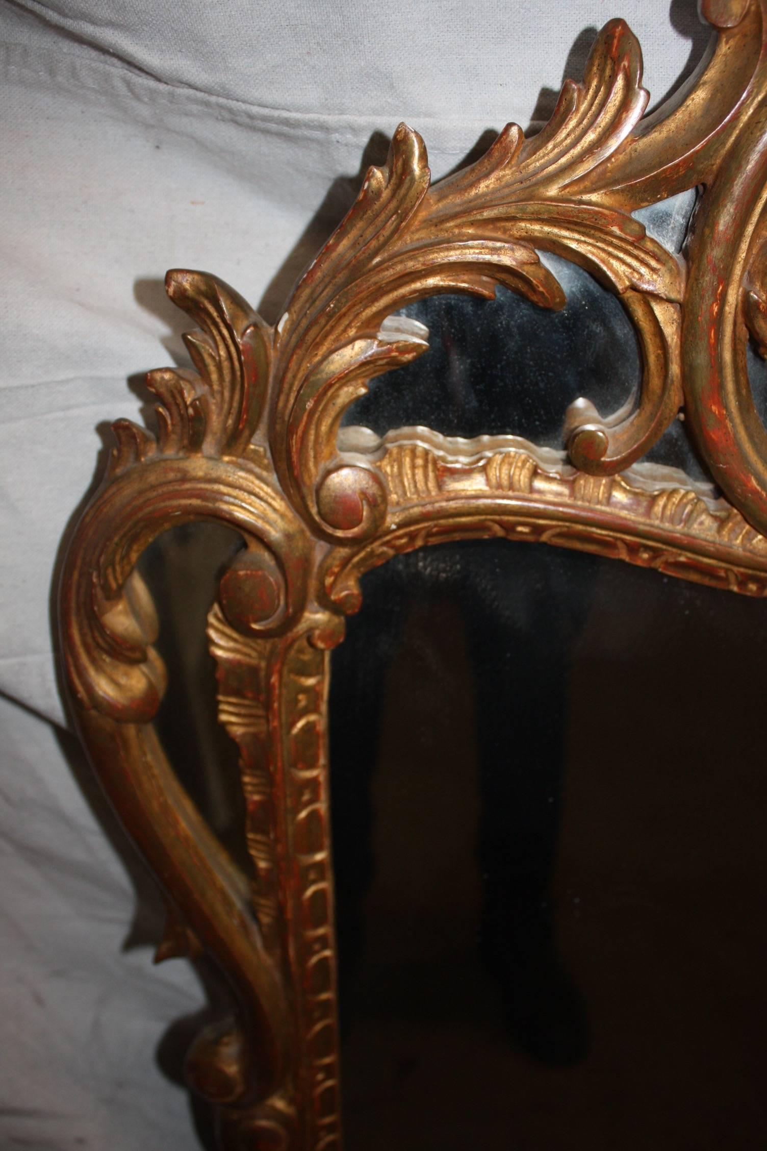 Louis XV Early 20th Century French Provencal Mirror Parclose