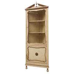Early 20th Century French Provincial Corner Display Cabinet in Wood