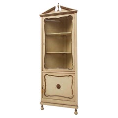 Early 20th Century French Provincial Corner Display Cabinet in Wood