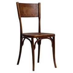 Early 20th Century French Provincial Wood Chair with Floral Design