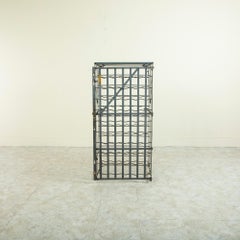 Early 20th Century French Riveted Iron Wine Cage for 100 Bottles