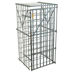 Early 20th Century French Riveted Iron Wine Cage for 100 Bottles