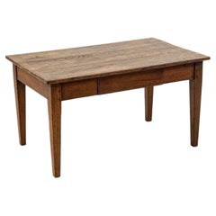 Early 20th Century French Rustic Oak Coffee Table, Cocktail Table from Normandy