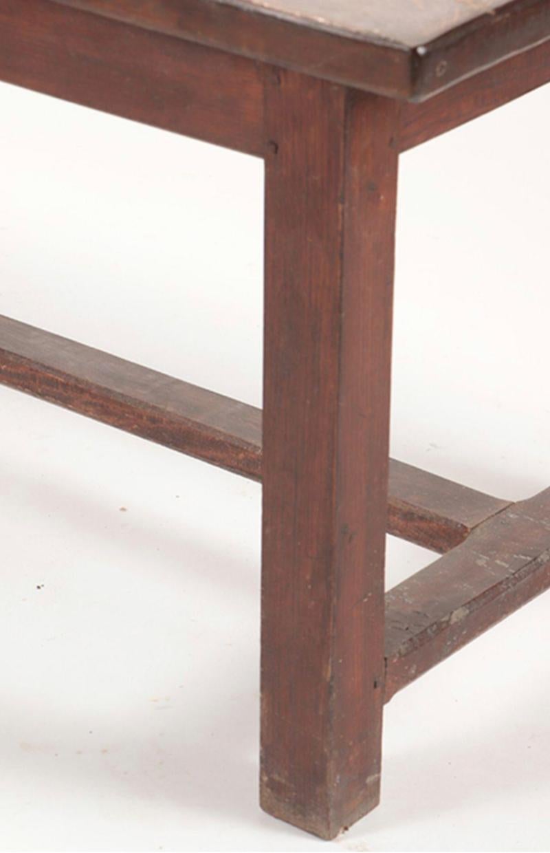 Early 20th Century French Rustic Rectilinear Farm Table 1