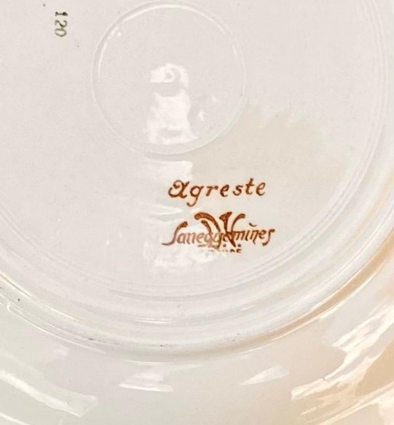 French Provincial Faience Dinnerware Set, 21 Pieces, Agreste