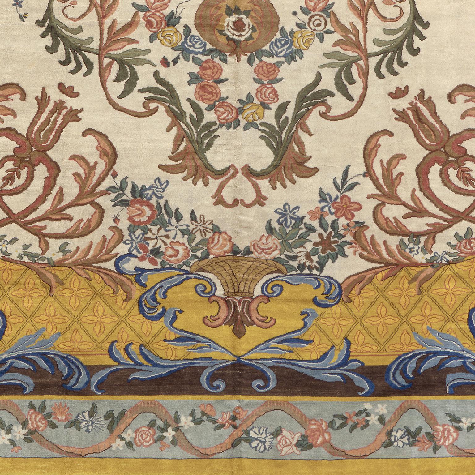 Französischer Savonnerie-Teppich des frühen 20. Jahrhunderts (Wolle) im Angebot