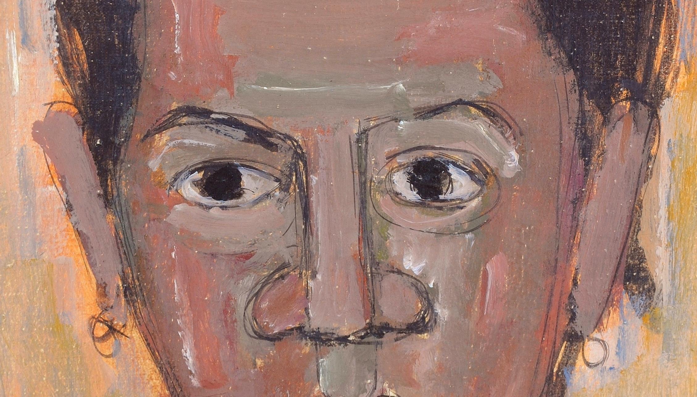 Portrait of a Black Man - Early 20th Century French Expressionist Oil Painting 2