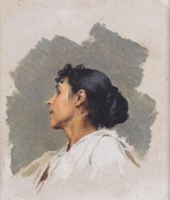 Portrait of a Lady - Early 20th Century Antique French Impressionist Painting