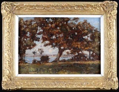 Wooded River Landscape - Early 20th Century French Impressionist Oil Painting