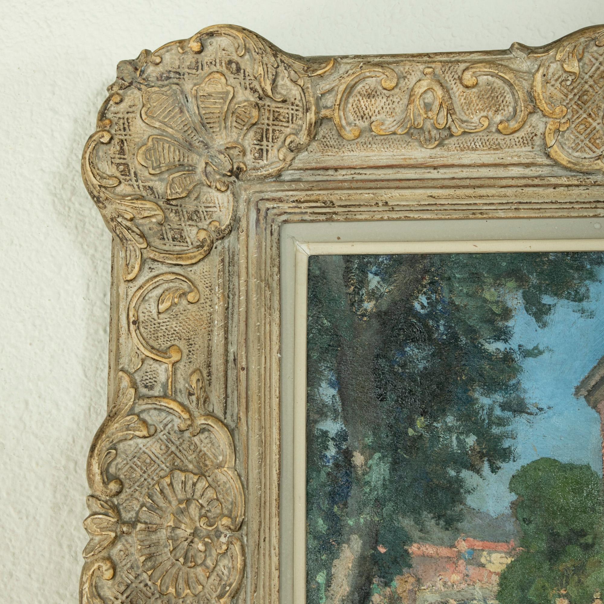 Early 20th Century French Signed Oil on Canvas Painting in Montparnasse Frame 1