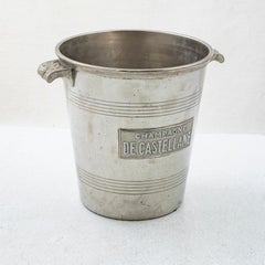 Early 20th Century French Silver Plate Castellane Champagne Bucket, Ice Bucket