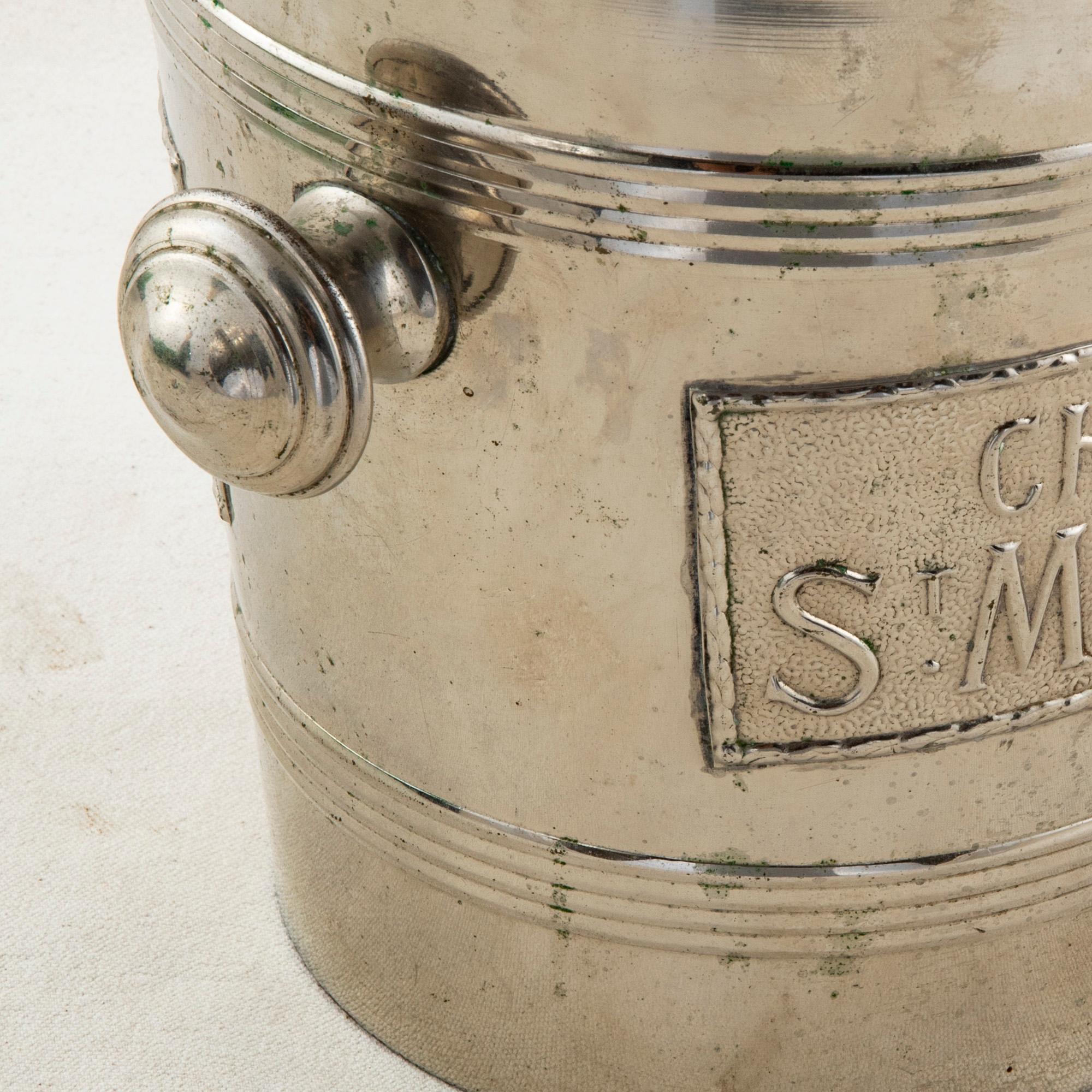 Early 20th Century French Silver Plate Champagne Bucket, Marked St. Marceaux 2