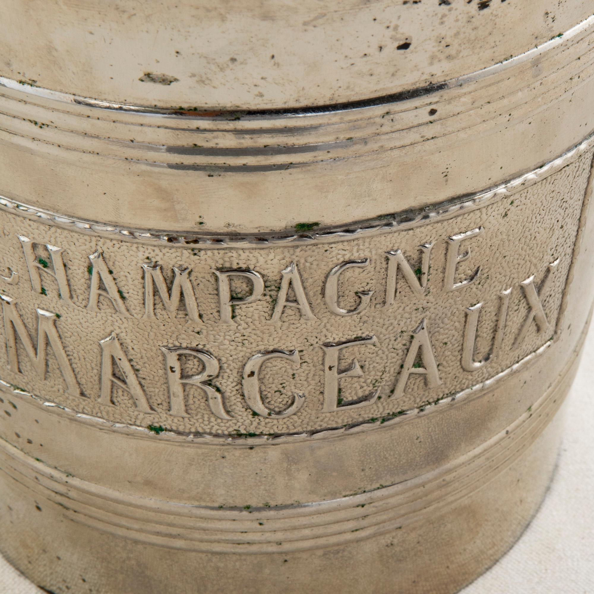 Early 20th Century French Silver Plate Champagne Bucket, Marked St. Marceaux 3
