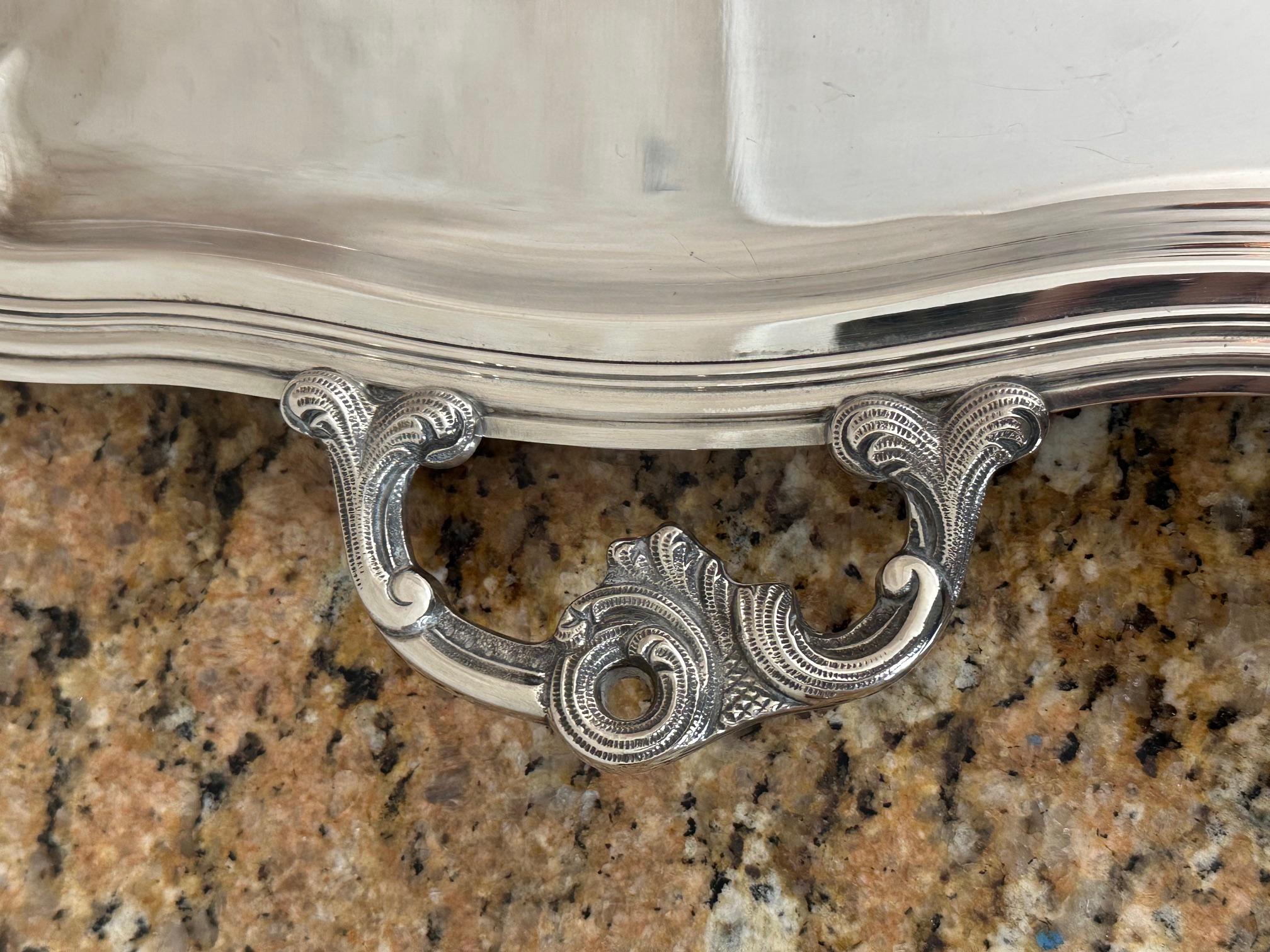 Plaqué argent Service à café et à thé en métal argenté de style Rocaille du début du 20e siècle, années 1900 en vente