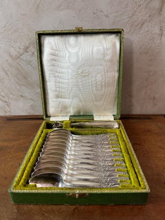 Early 20th century French Silver Plated Set of 12 Spoon and one Clamp