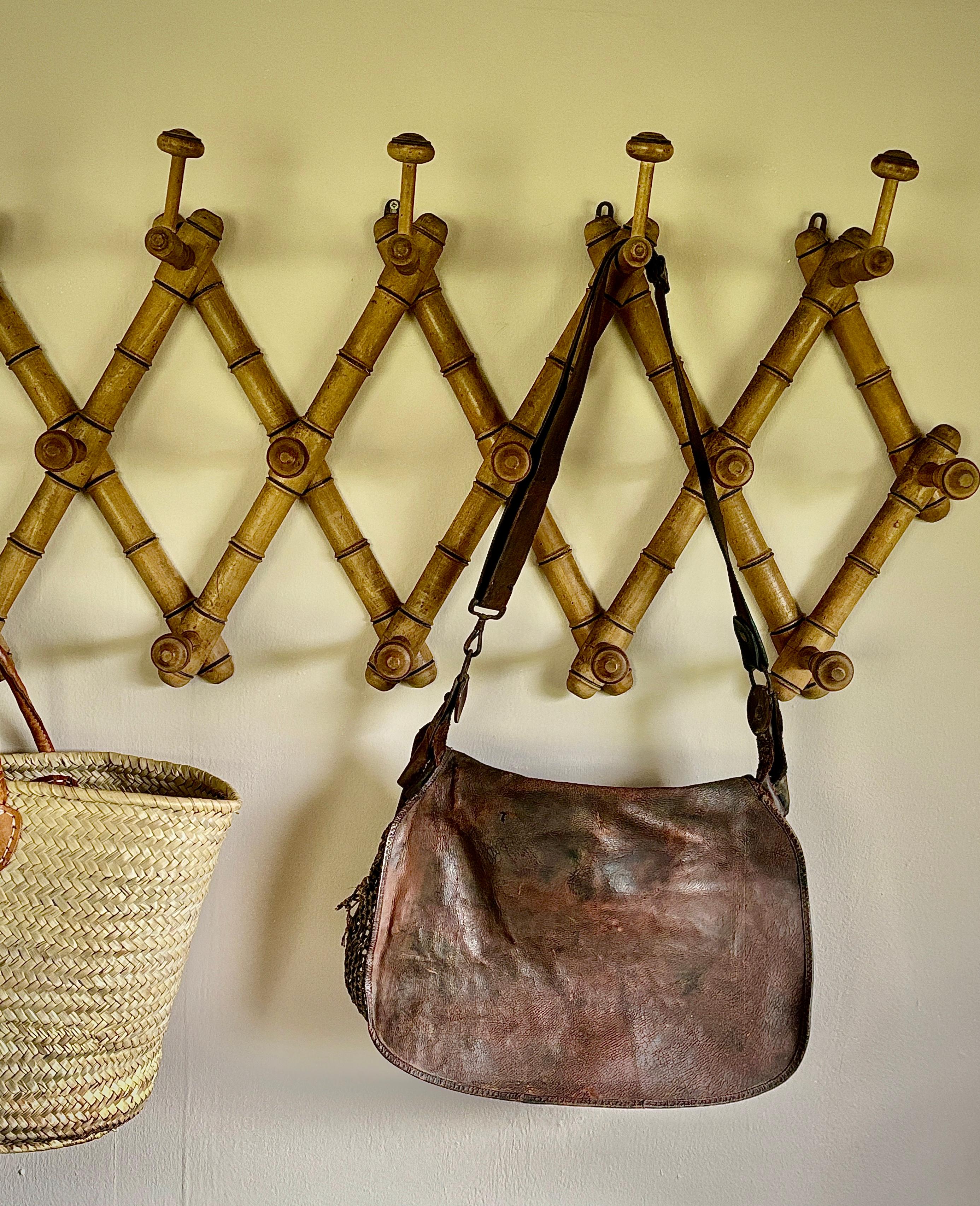 Early 20th Century French Simulated Bamboo Coat & Hat Hooks For Sale 6