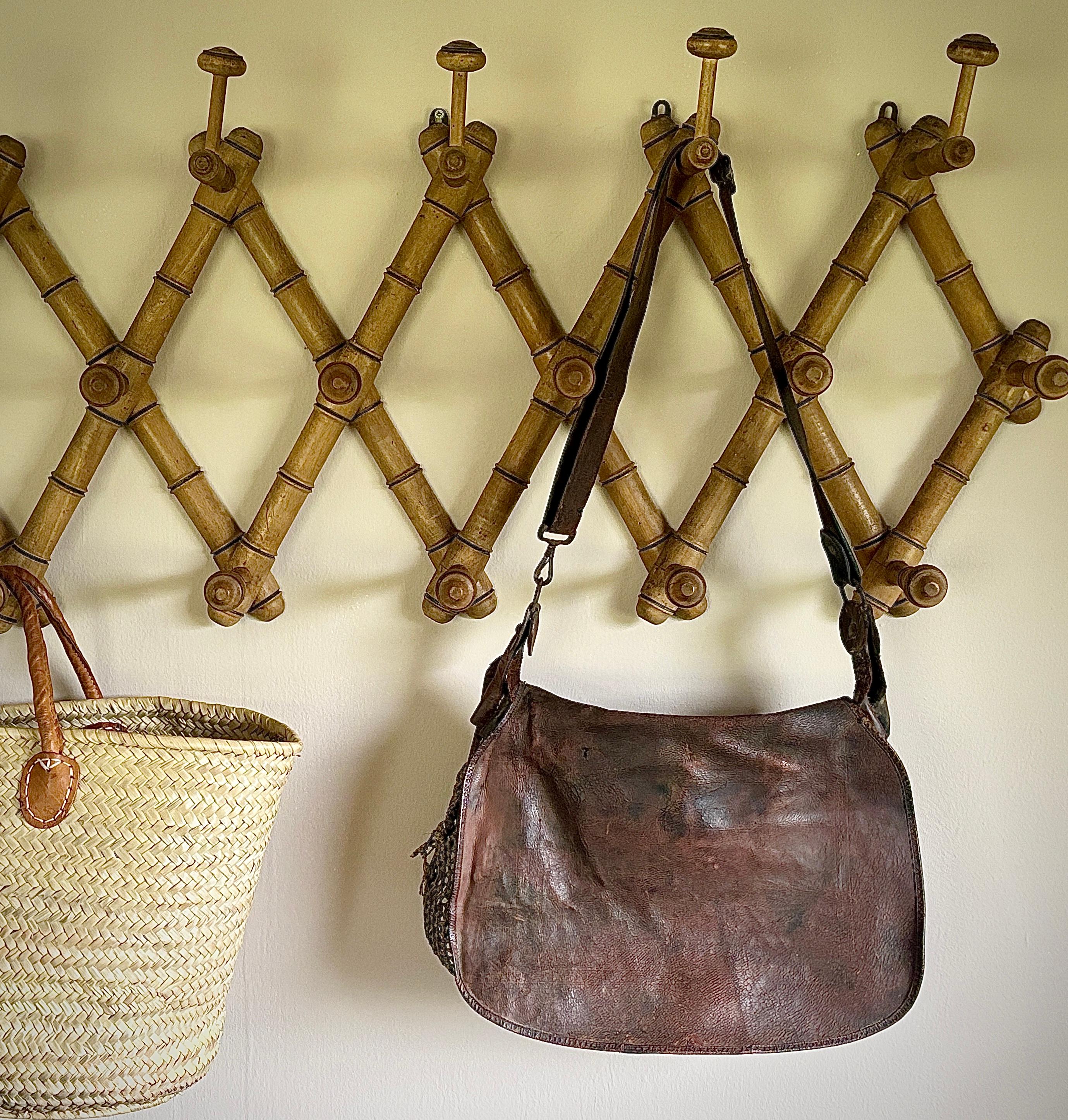 Early 20th Century French Simulated Bamboo Coat & Hat Hooks For Sale 5