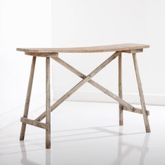 Early 20th Century, French, Single Plank Wash Table Console