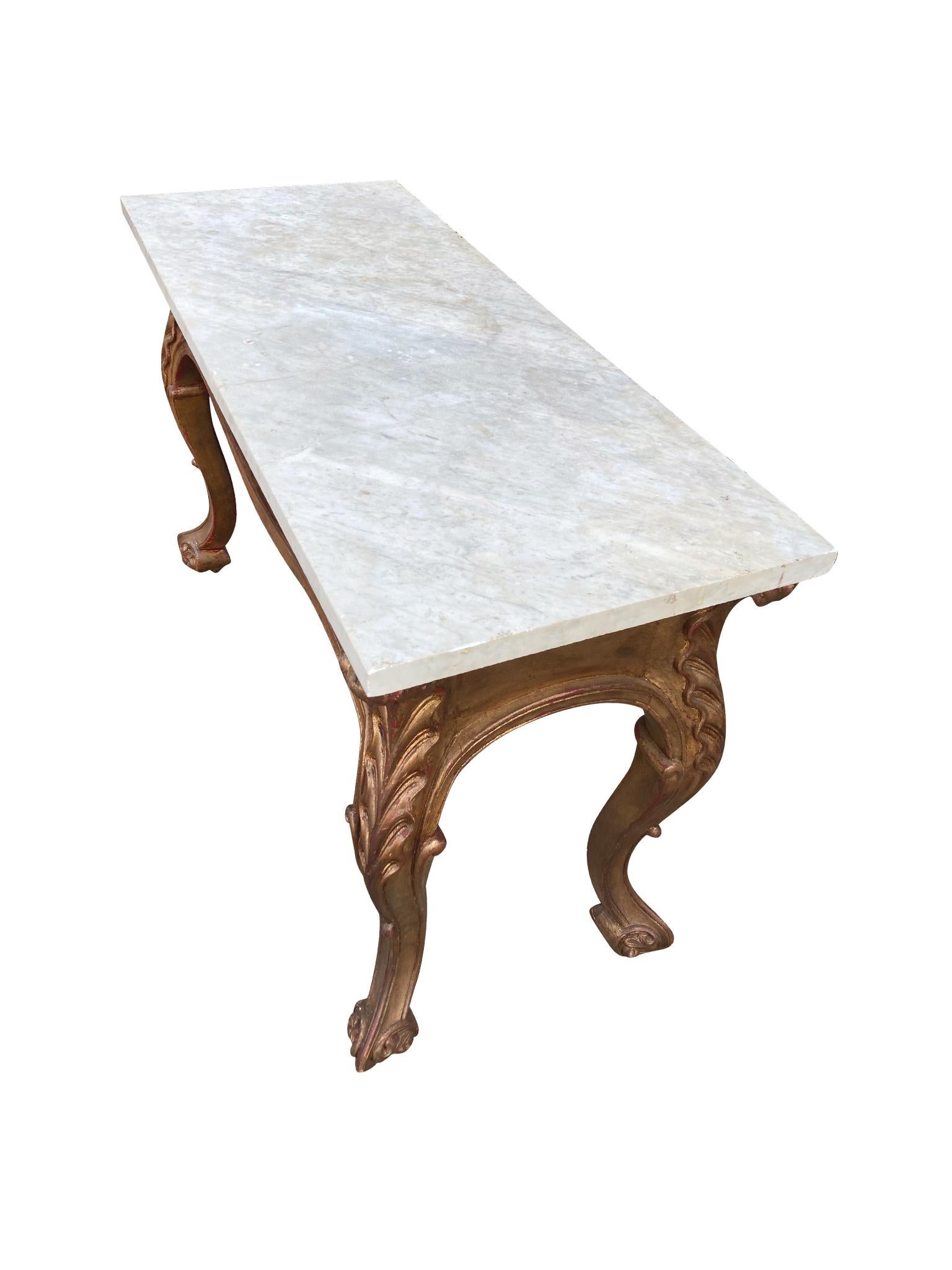 Marble Early 20th Century French Style Console Table For Sale