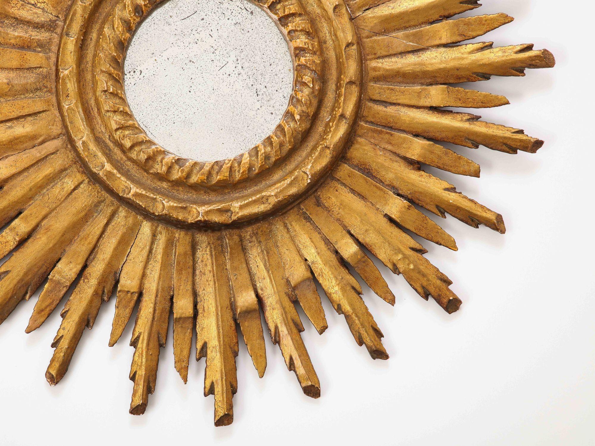 Early 20th Century French Sunburst Mirror For Sale 1