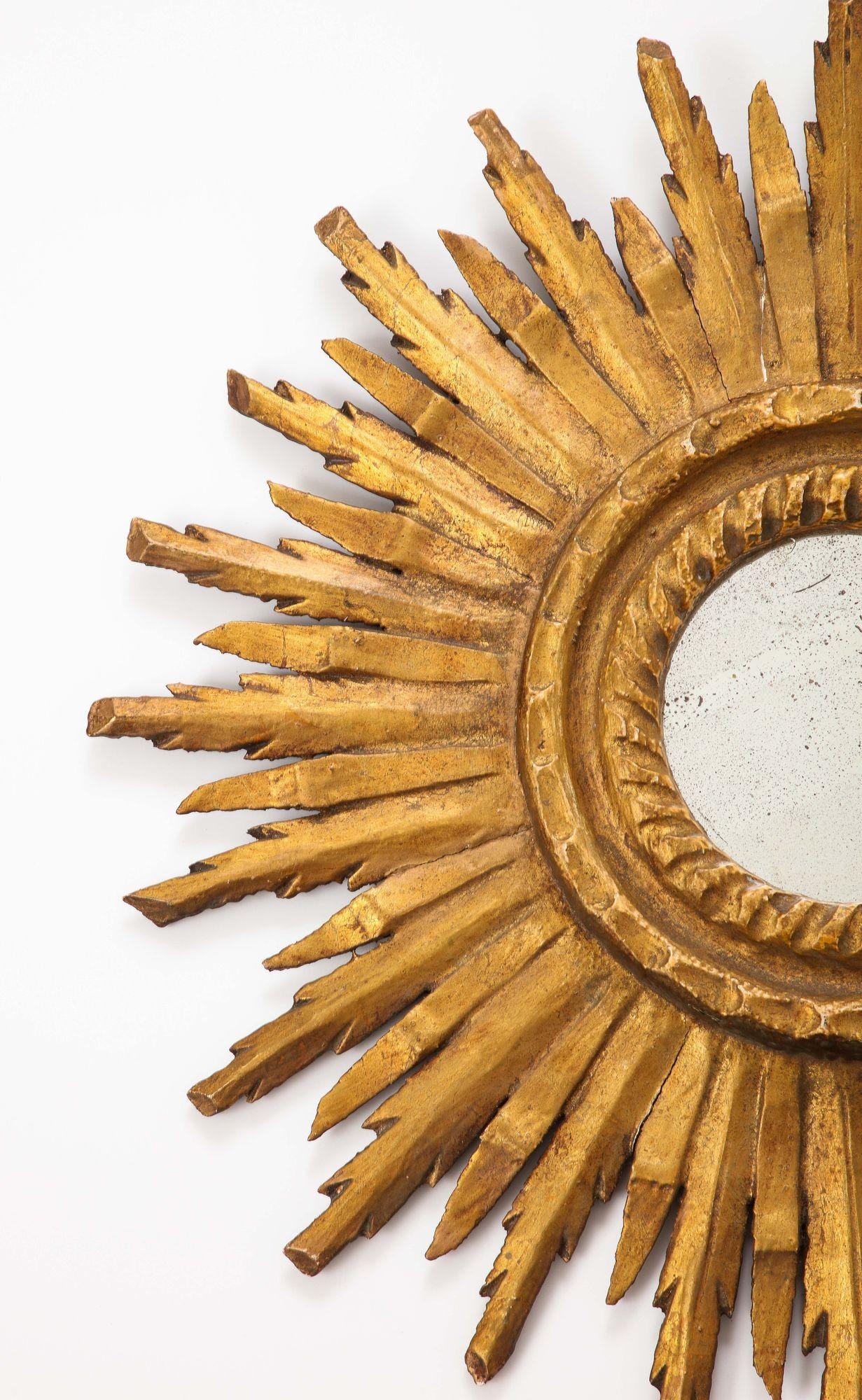 Early 20th Century French Sunburst Mirror For Sale 3
