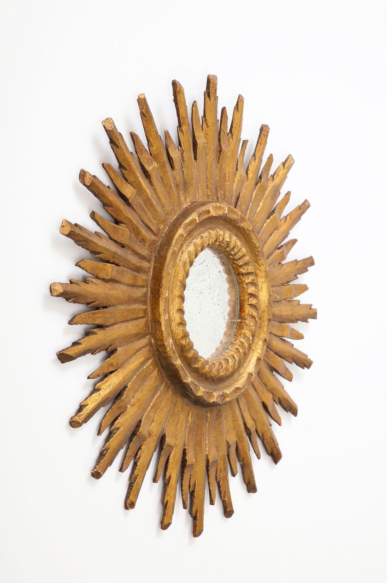 Early 20th Century French Sunburst Mirror For Sale 5