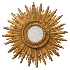 Early 20th Century French Sunburst Mirror