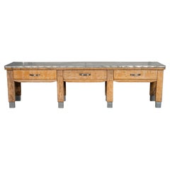 Early 20th Century French Table With Zinc Top