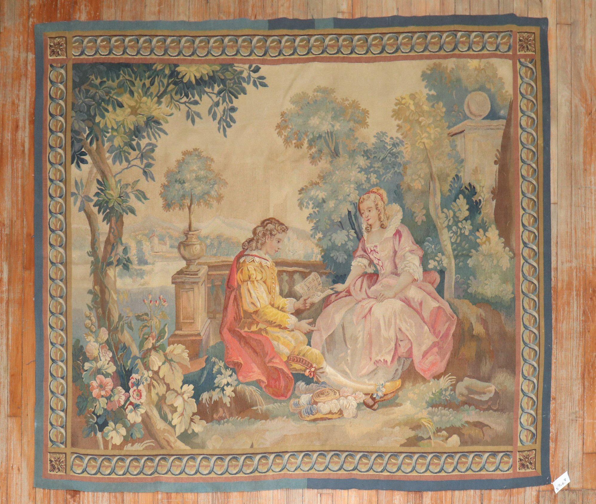 Early 20th century French tapestry.

Measures: 5'7