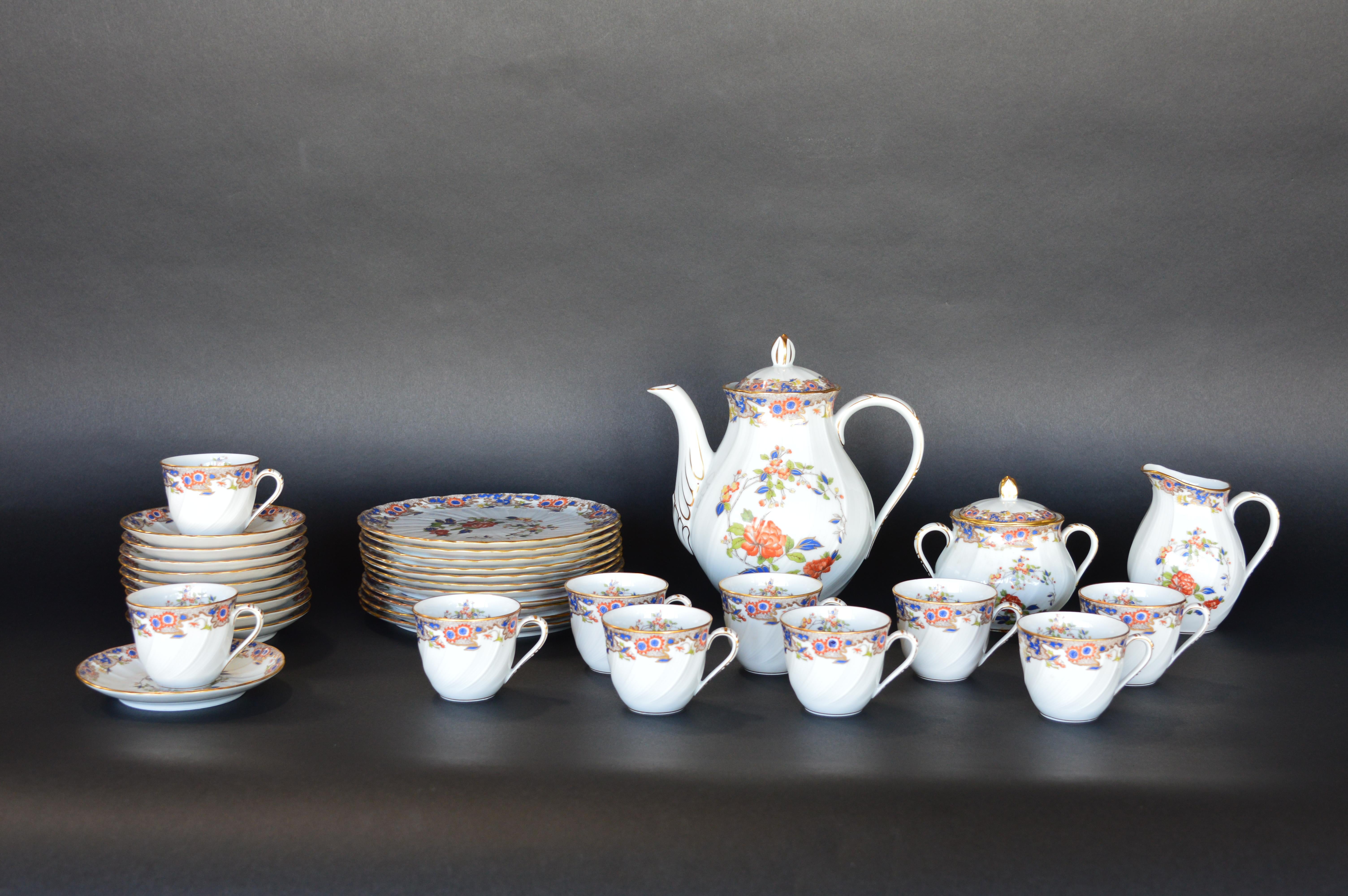 Early 20th century French tea set signed by Bernardaud Limoges.