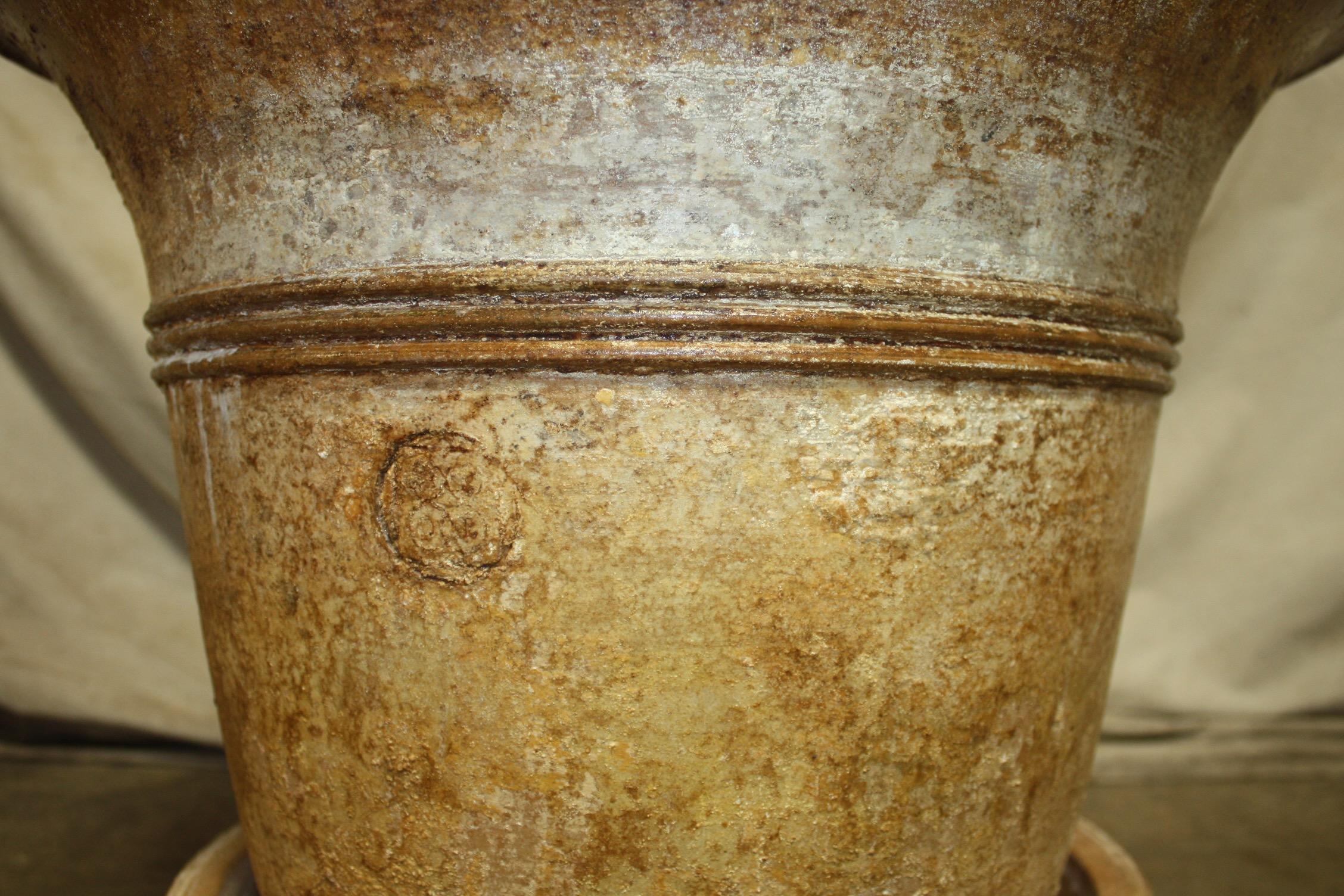 Early 20th Century French Terracotta Planter For Sale 2