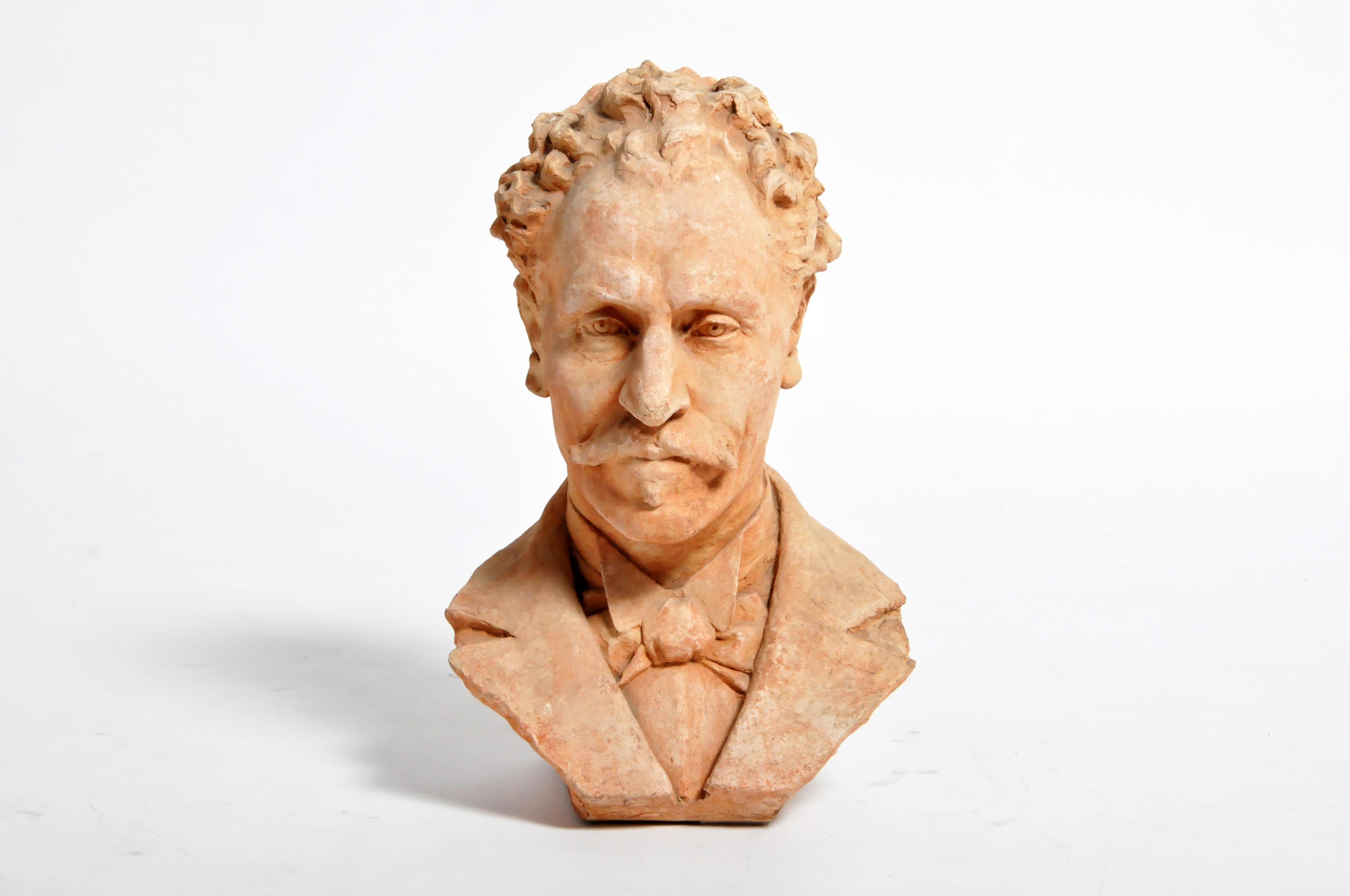 Early 20th Century French Terracotta Bust of a Gentleman 17